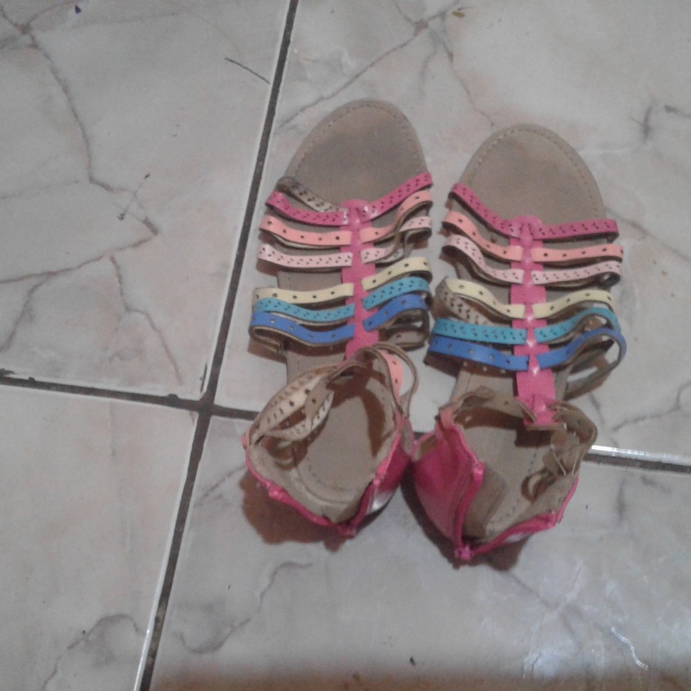Pink Colorful Sandals - Picture 2 of 4